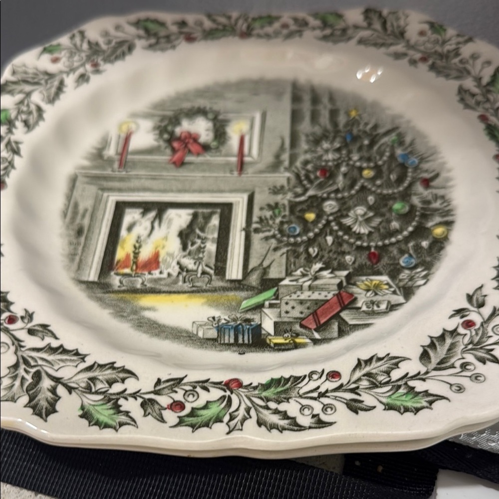 Vintage Brothers “Merry Christmas “ ironstone plate